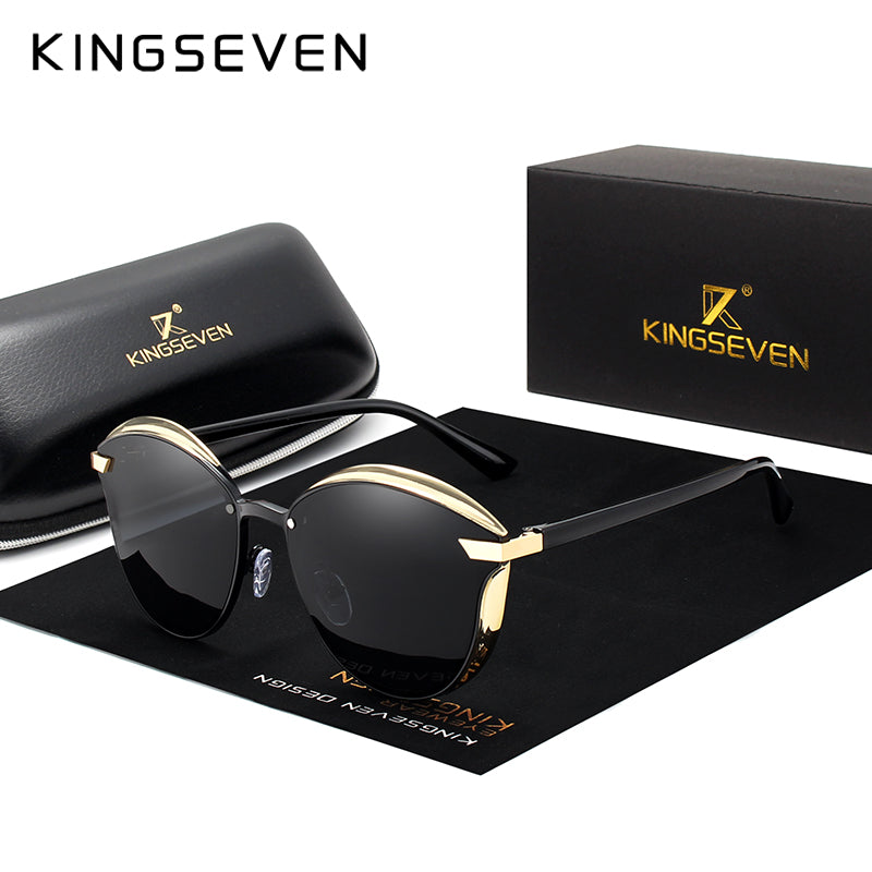 Kingseven Brand Design Cat Eye Sunglasses Women Polarized Alloy Frame+Tr90 N-7824F1 Sunglasses KingSeven