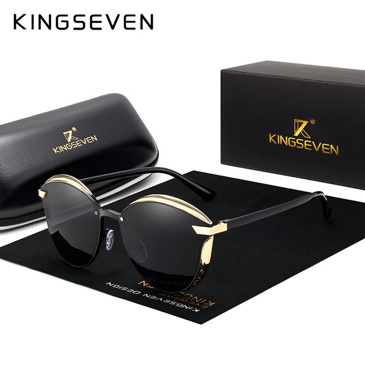 Kingseven Brand Design Cat Eye Sunglasses Women Polarized Alloy Frame+Tr90 N-7824F1 Sunglasses KingSeven