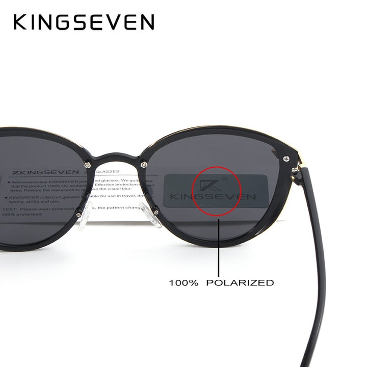 Kingseven Brand Design Cat Eye Sunglasses Women Polarized Alloy Frame+Tr90 N-7824F1 Sunglasses KingSeven