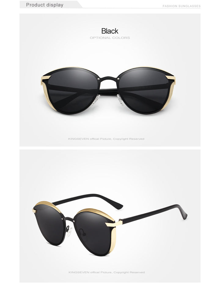Kingseven Brand Design Cat Eye Sunglasses Women Polarized Alloy Frame+Tr90 N-7824F1 Sunglasses KingSeven
