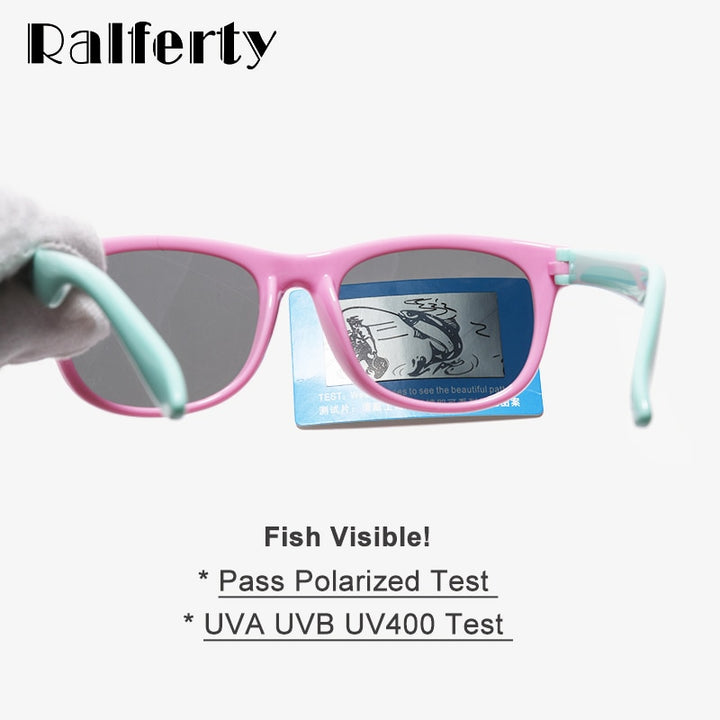 Ralferty Tr90 Flexible Kids Sunglasses Polarized Child Baby Safety Coating Uv400 Sunglasses Ralferty