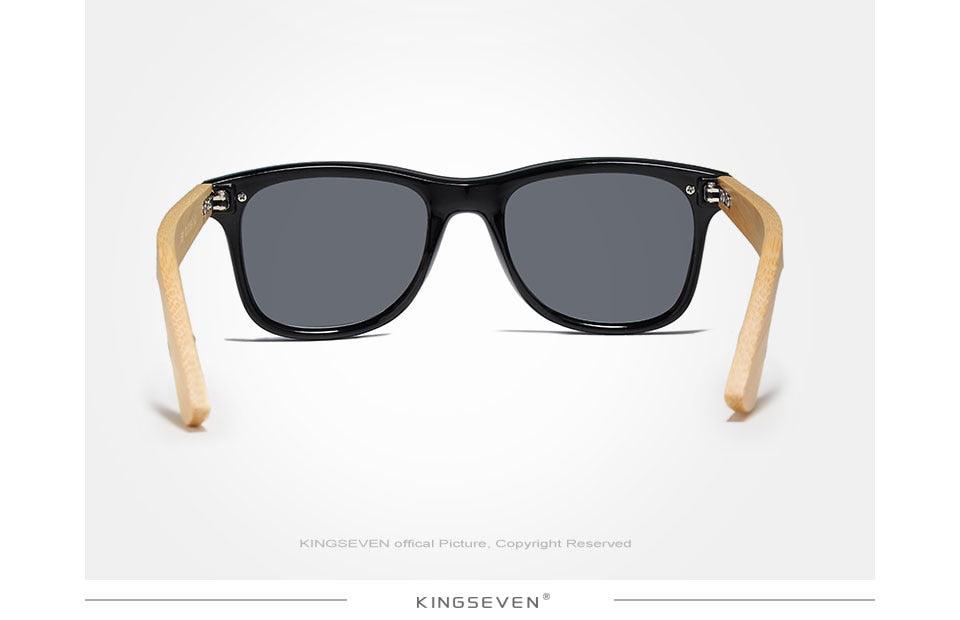 Kingseven Siamese Lens Sunglasses Men Bamboo Women Red Mirror Y5788F1 Sunglasses KingSeven
