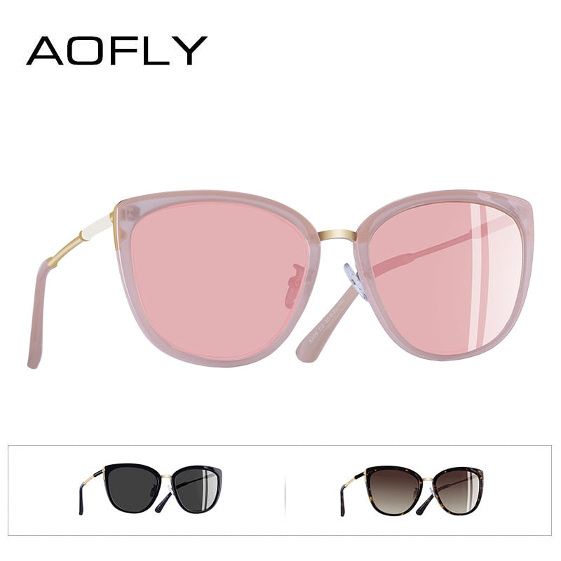 Aofly Women's Polarized Alloy Cat Eye Sunglasses A105 Sunglasses Aofly