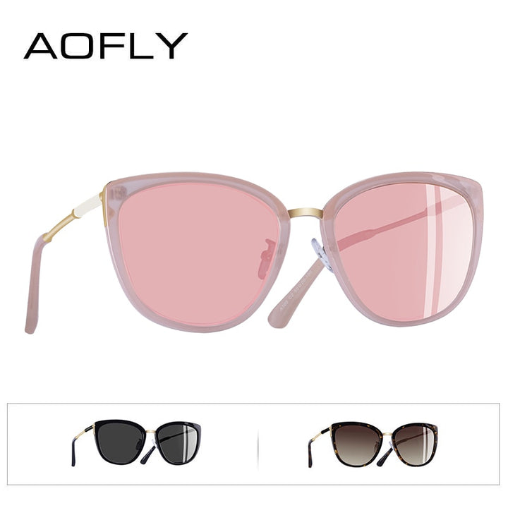 Aofly Women's Polarized Alloy Cat Eye Sunglasses A105 Sunglasses Aofly