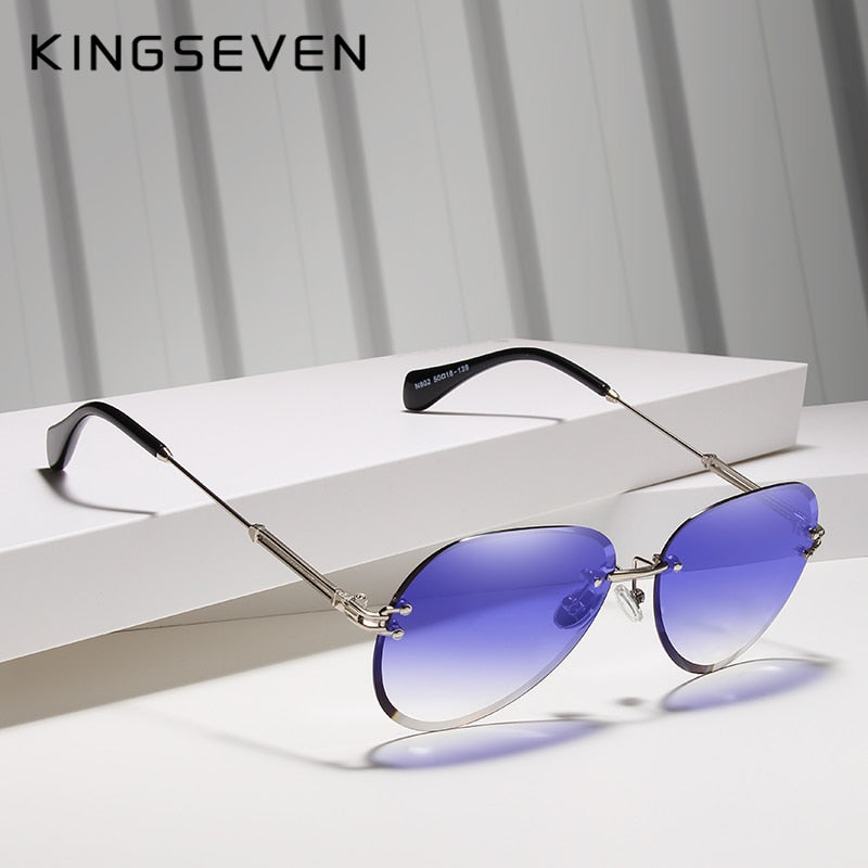 Kingseven Rimless Women Sunglasses Gradient N802Ns Sunglasses KingSeven
