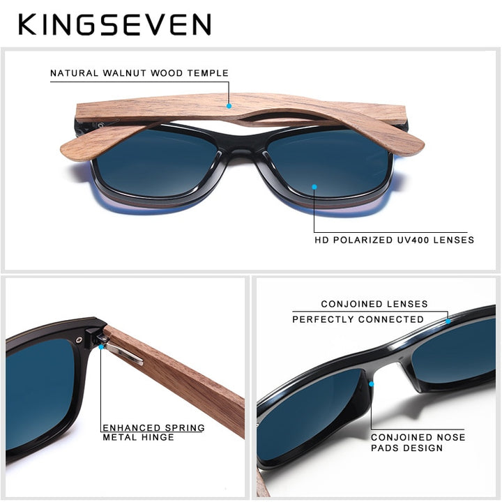 Kingseven Luxury Walnut Wood Sunglasses Polarized Wooden Women Men Nw-5504 Sunglasses KingSeven