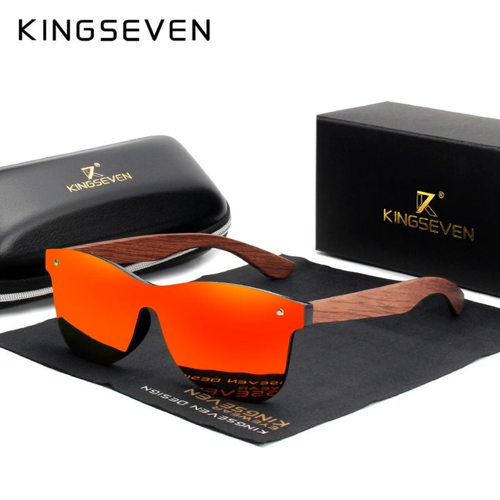 Kingseven Bubinga Wooden Men's Sunglasses Women Polarized Rimless Nb-5504 Sunglasses KingSeven