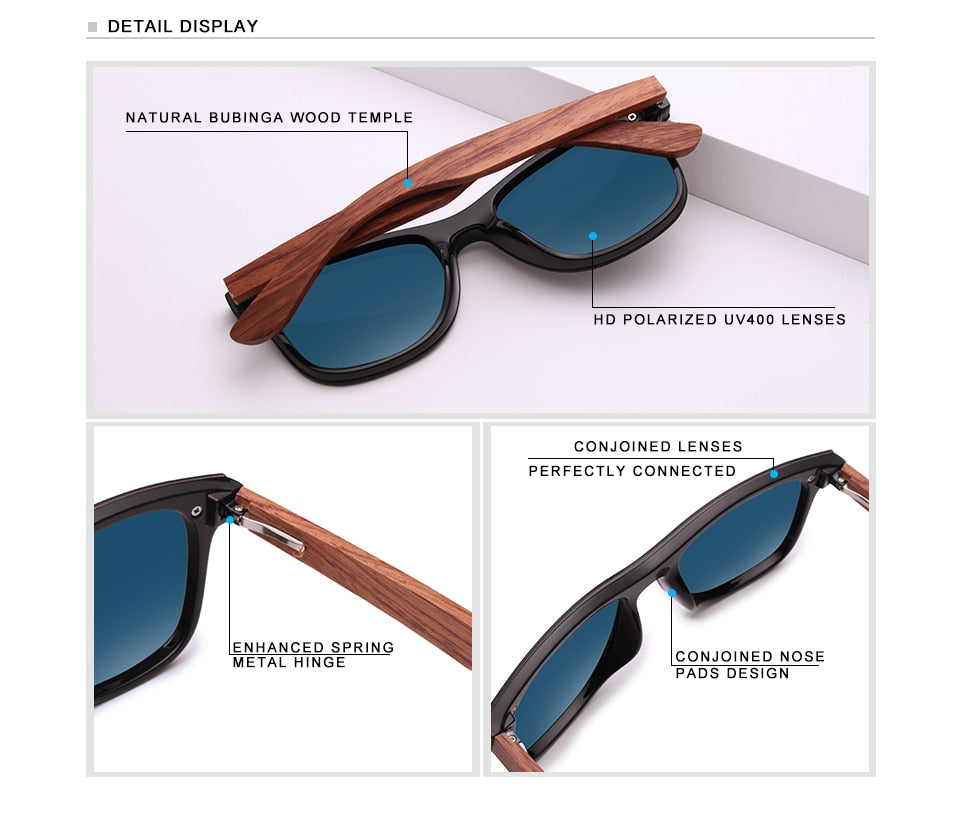 Kingseven Bubinga Wooden Men's Sunglasses Women Polarized Rimless Nb-5504 Sunglasses KingSeven