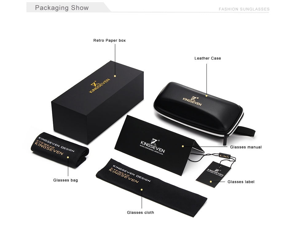 Kingseven Bubinga Wooden Men's Sunglasses Women Polarized Rimless Nb-5504 Sunglasses KingSeven