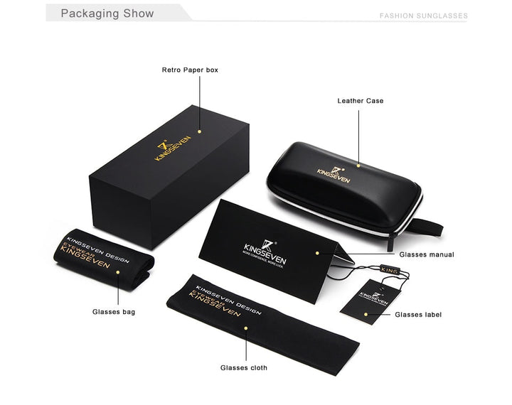 Kingseven Bubinga Wooden Men's Sunglasses Women Polarized Rimless Nb-5504 Sunglasses KingSeven