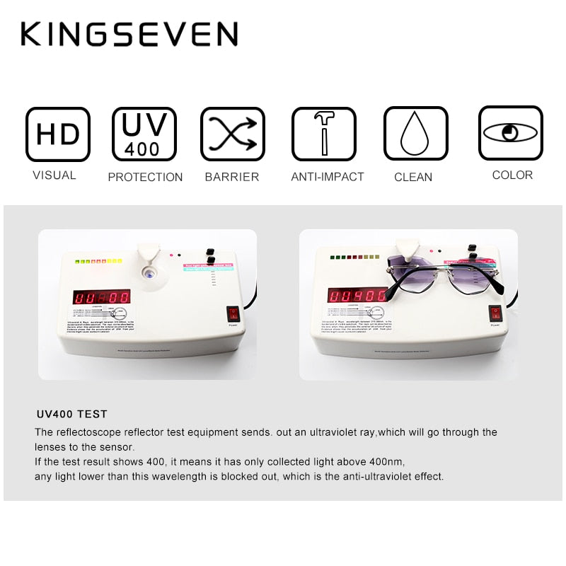 Kingseven Rimless Cat Eye Sunglasses Women Gradient N801 Sunglasses KingSeven