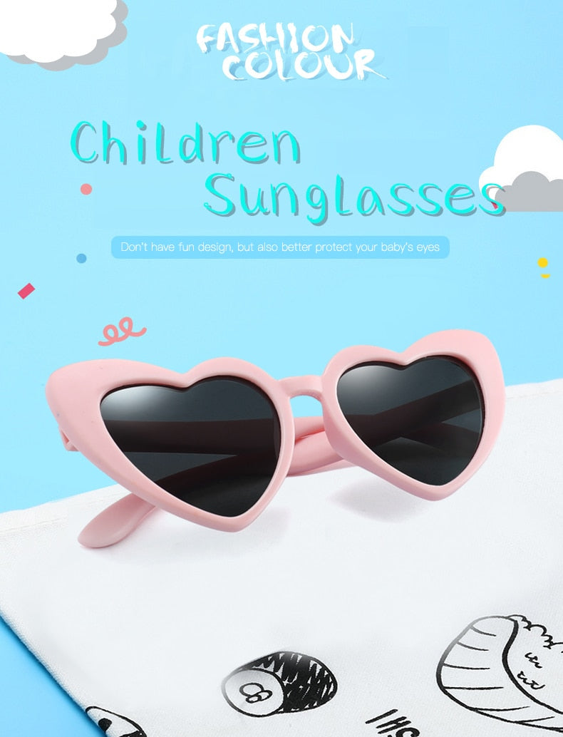 Warblade Children Sunglasses Kids Polarized Love Heart Boys Girls Sunglasses Warblade
