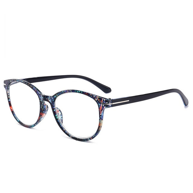 Lonsy Unisex Full Rim Round Square Polycarbonate Reading Glasses F146 Reading Glasses Lonsy +100 BLUE