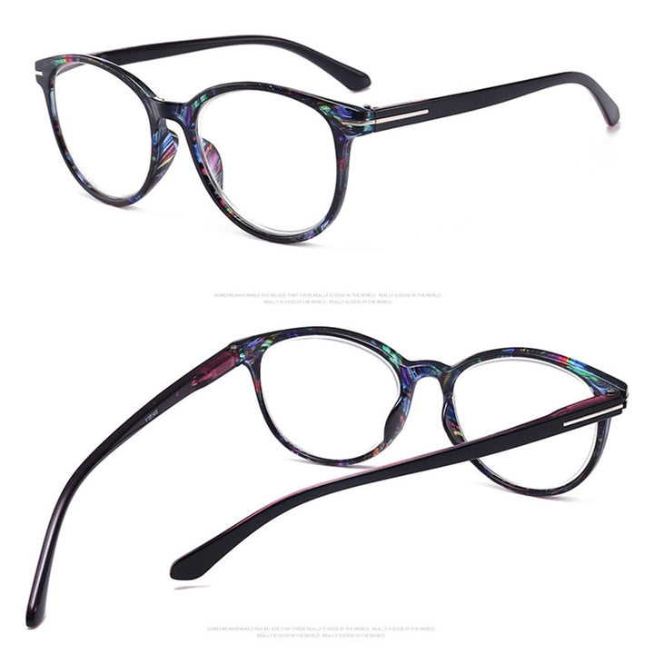 Lonsy Unisex Full Rim Round Square Polycarbonate Reading Glasses F146 Reading Glasses Lonsy