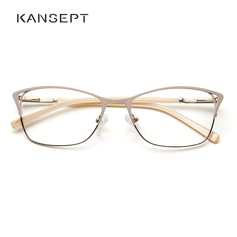 Kansept Women's Full Rim Cat Eye Stainless Steel Eyeglasses Twm7554c1 Full Rim Kansept   