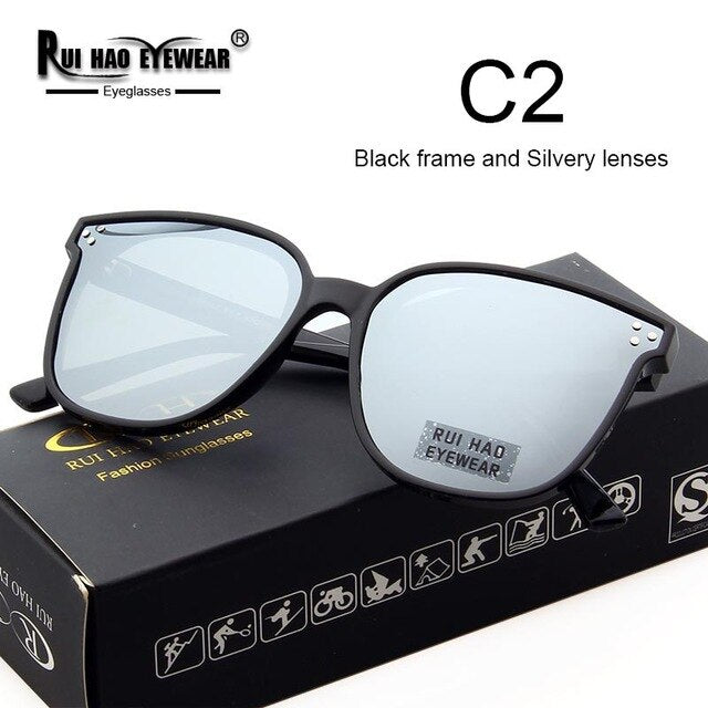 Rui Hao Women's Full Rim Square Polycarbonate Polarized Sunglasses 8036 Sunglasses Rui Hao C2