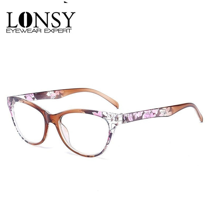 Lonsy Women's Full Rim Cat Eye Tr 90 Reading Glasses W596 Reading Glasses Lonsy