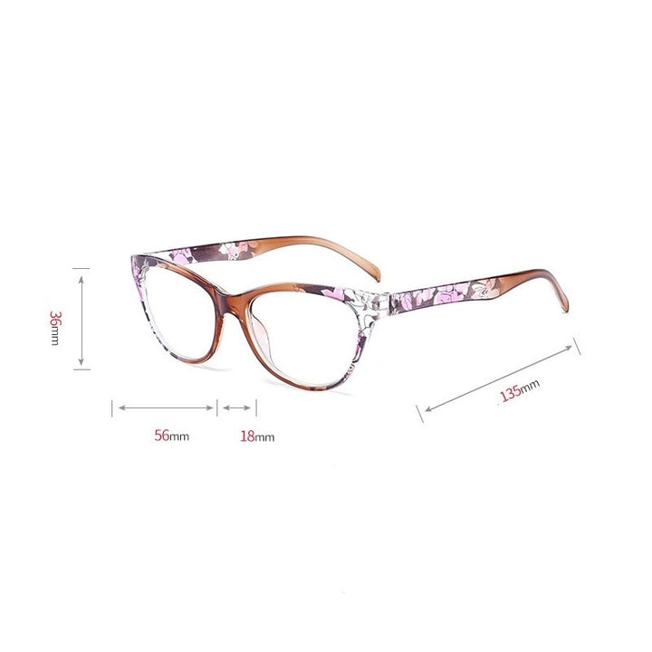 Lonsy Women's Full Rim Cat Eye Tr 90 Reading Glasses W596 Reading Glasses Lonsy