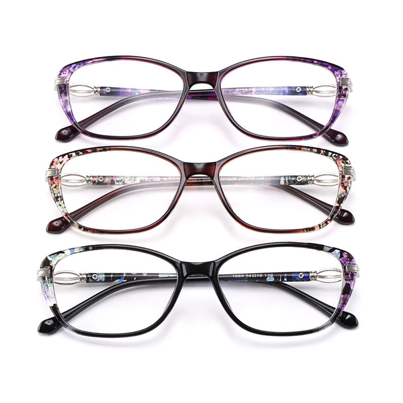 Gmei Women's Eyeglasses Ultra-Light Tr90 Square Full Rim Eyewear M1688 Full Rim Gmei Optical