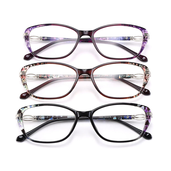 Gmei Women's Eyeglasses Ultra-Light Tr90 Square Full Rim Eyewear M1688 Full Rim Gmei Optical