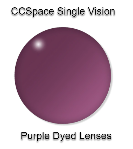 CCSpace Aspheric Single Vision Dyed Acrylic Lenses Lenses CCSpace Lenses 1.56 Purple