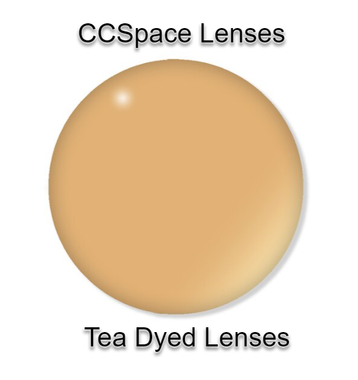 CCSpace Aspheric Single Vision Dyed Acrylic Lenses Lenses CCSpace Lenses 1.56 Tea