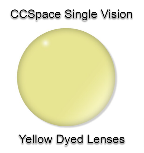 CCSpace Aspheric Single Vision Dyed Acrylic Lenses Lenses CCSpace Lenses 1.56 Yellow