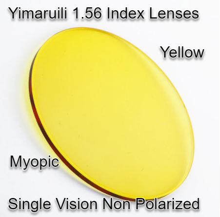 Yimaruili Tinted Asperical Sunglass Lenses Non Polarized Lenses Yimaruili Lenses Myopic Yellow  