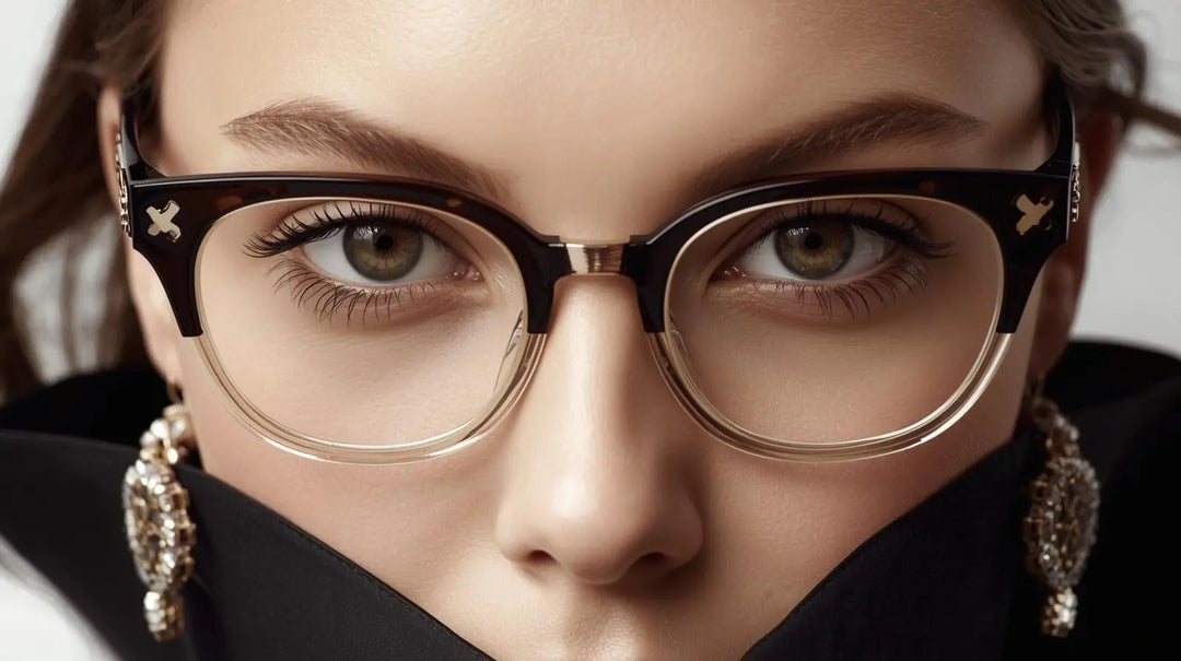 Measure PD at home for prescription lenses online — close-up eye alignment guide by FuzWeb