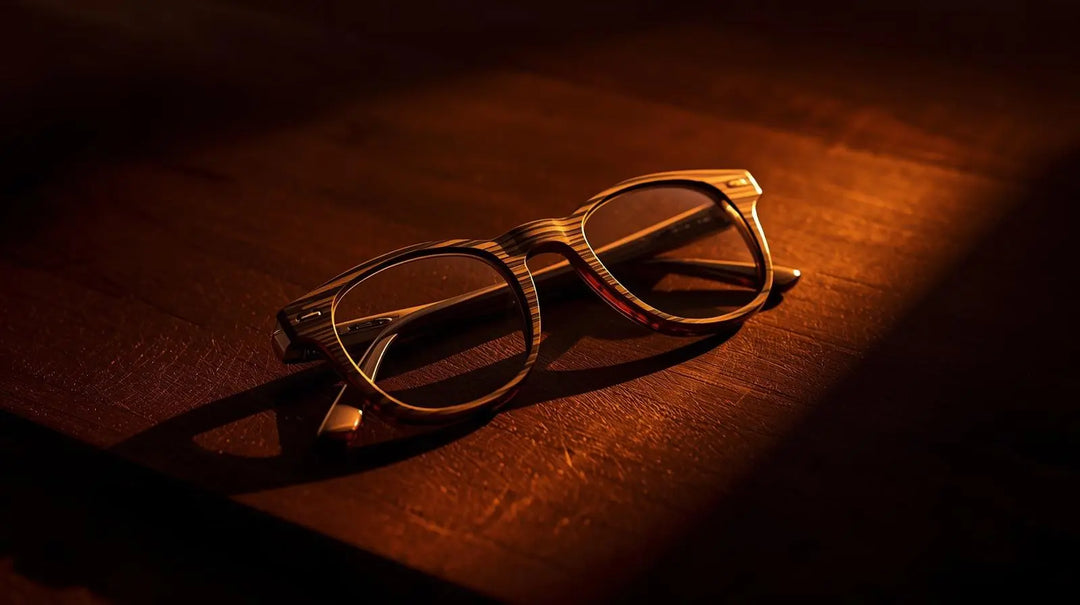 HDCrafter wood frame glasses natural walnut editorial