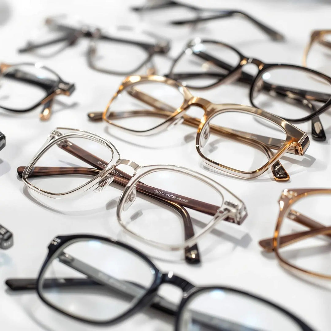 Aimee titanium acetate eyeglasses — full rim square and round frames for men and women — FuzWeb