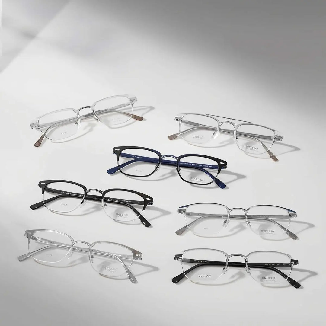 Bclear rimless titanium eyeglasses — lightweight minimalist frames for men and women — FuzWeb