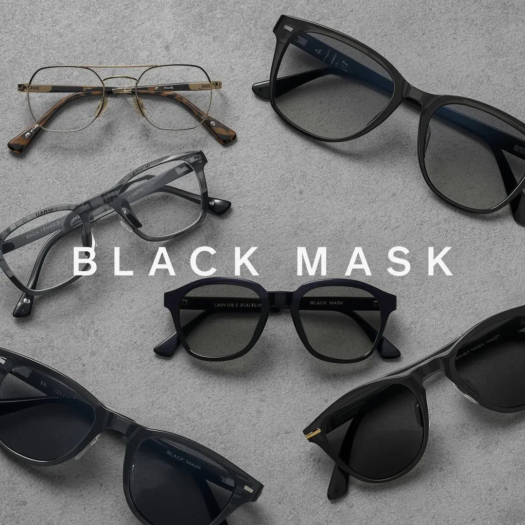 Black Mask titanium acetate eyeglasses — full rim semi rim and rimless frames for men — FuzWeb