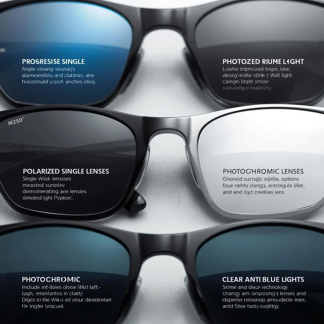 Black Mask prescription lenses — progressive single vision polarized and anti blue light options — FuzWeb