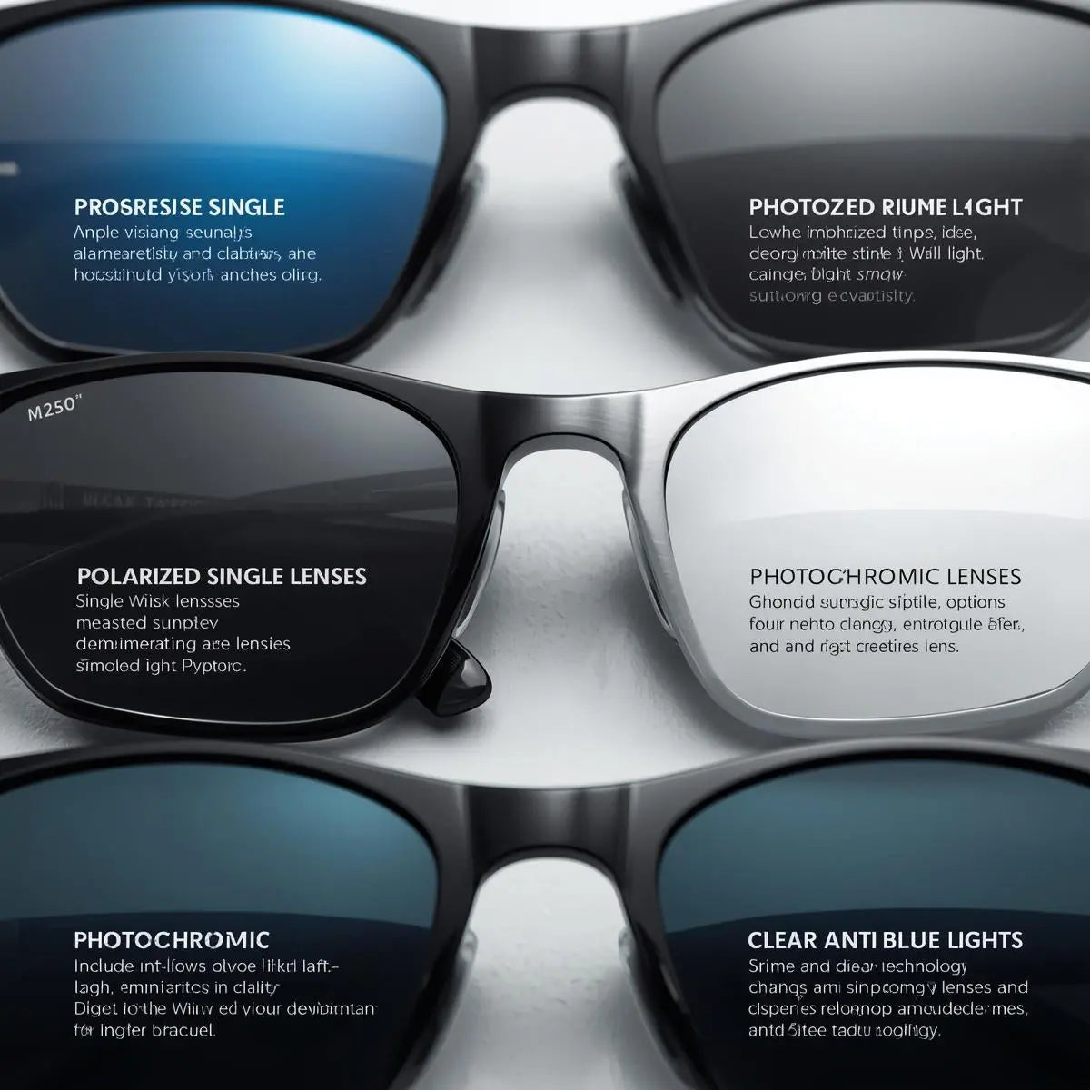Black Mask prescription lenses — progressive single vision polarized and anti blue light options — FuzWeb