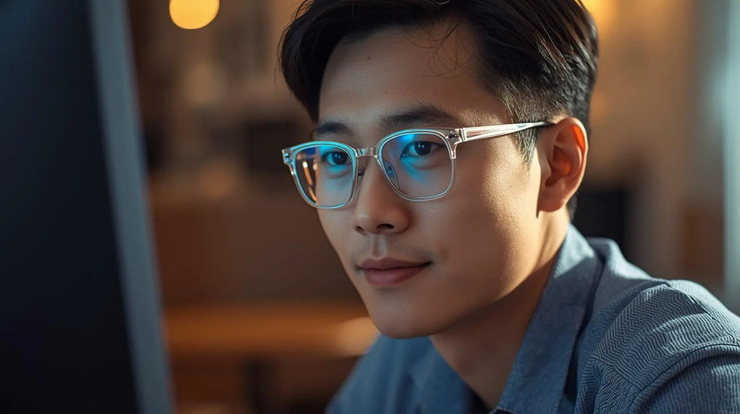 Anti blue light eyeglasses collection — photochromic and clear lenses for eye protection — FuzWeb