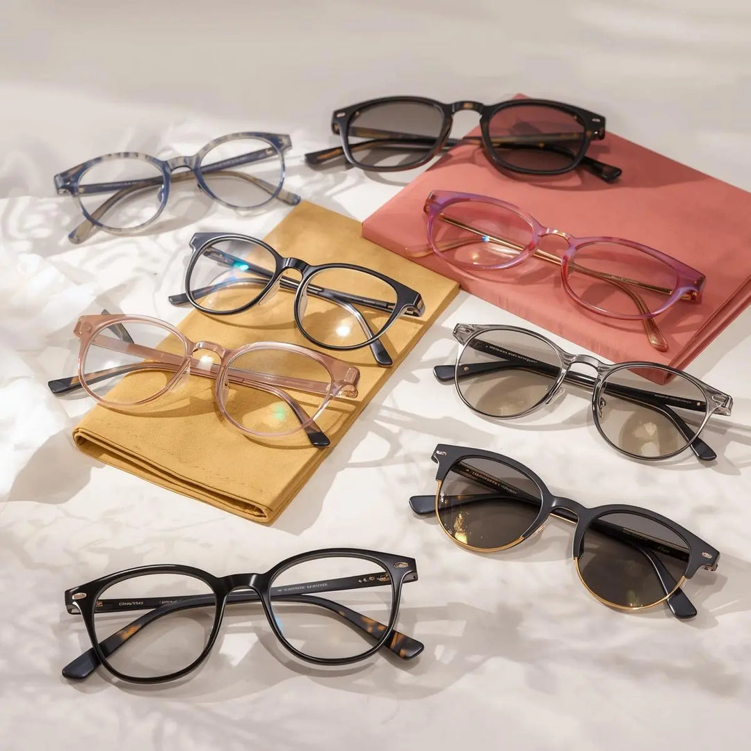 Brightzone titanium Ultem eyeglasses — full rim rimless and anti blue light frames with clip-on sunglasses — FuzWeb