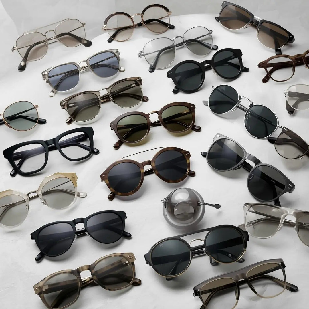 Men's sunglasses collection — polarized UV400 acetate titanium alloy full rim and rimless frames — FuzWeb