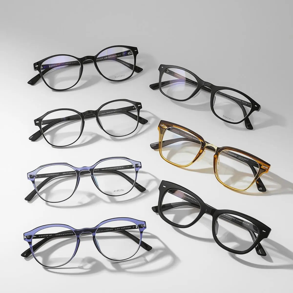 Ralferty acetate alloy TR90 eyeglasses — full rim rimless oversized square cat eye and rectangular frames — FuzWeb