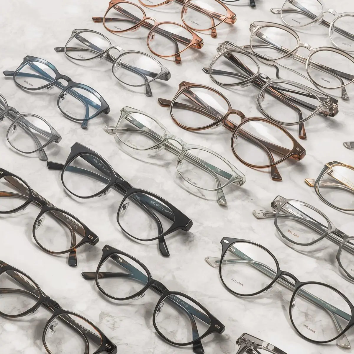 Reading glasses collection — alloy acetate TR90 titanium full rim square round cat eye and folding styles — FuzWeb