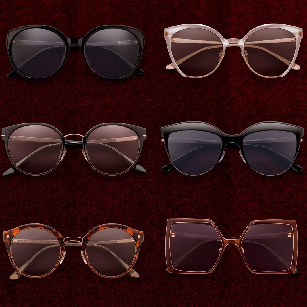 Women's sunglasses collection — UV400 full rim cat eye triangle oversized square and oval frames — FuzWeb