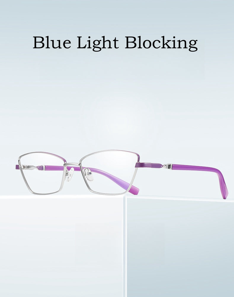 Yimaruili Womens Full Rim Square Cat Eye Alloy Eyeglasses  Y3012 — view 1 | Yimaruili Eyeglasses at FuzWeb