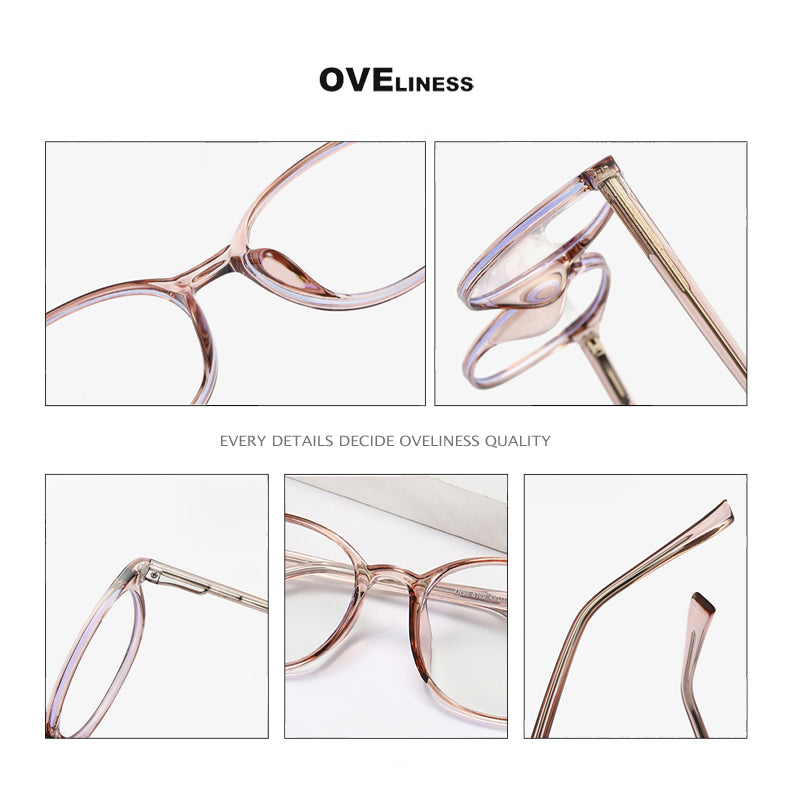 Oveliness Womens Full Rim Round Square Tr 90 Titanium Eyeglasses 398109 — view 2 | Oveliness at FuzWeb