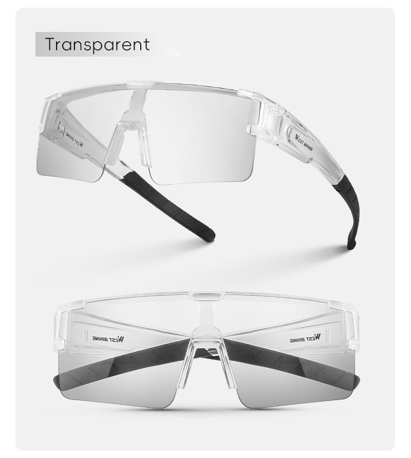 West Biking Unisex Semi Rim Square Over Frame Polycarbonate Sunglasses 770703.