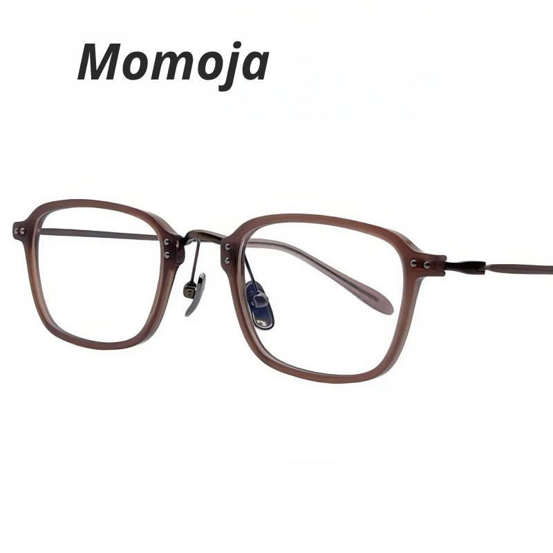 Momoja Women's Full Rim Polygon Acetate Titanium Eyeglasses 72360