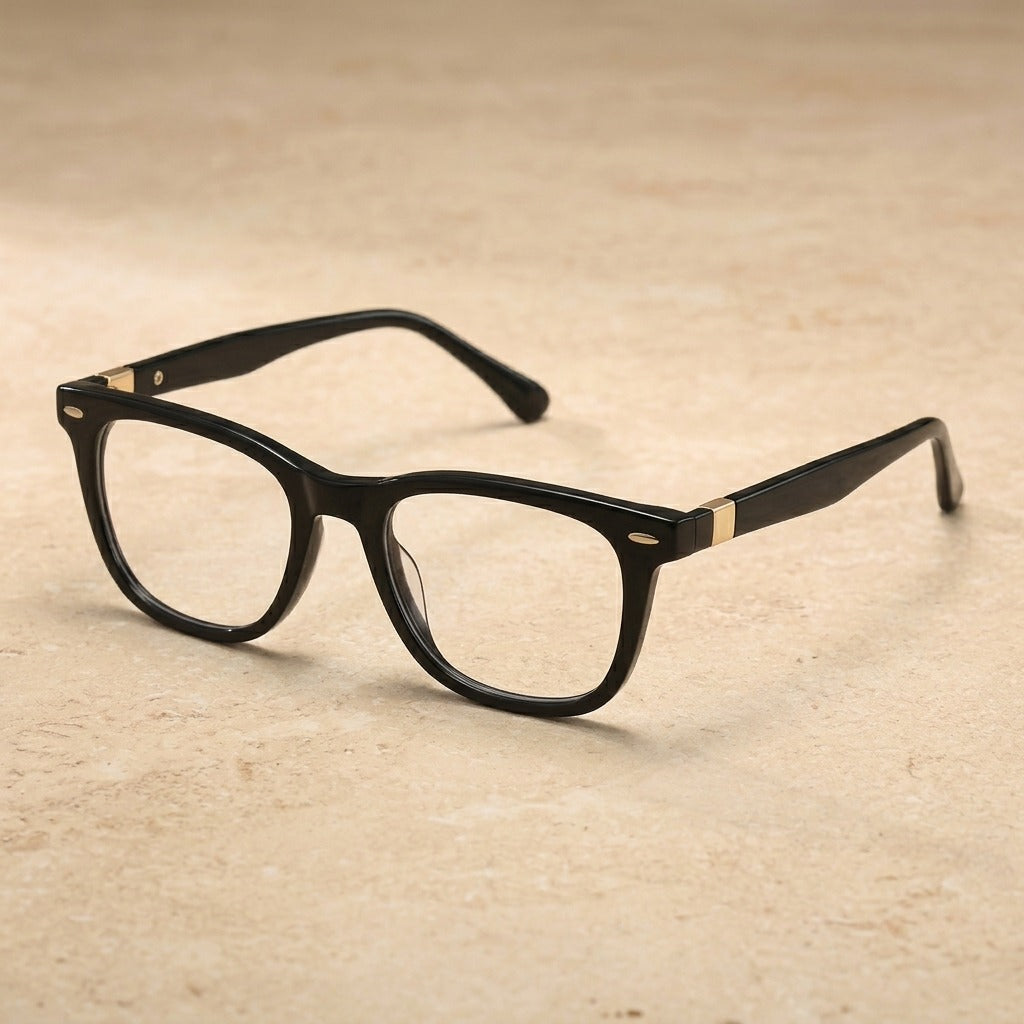 Kansept Unisex Full Rim Square Tr 90 Alloy Reading Glasses 442230 2230-Black