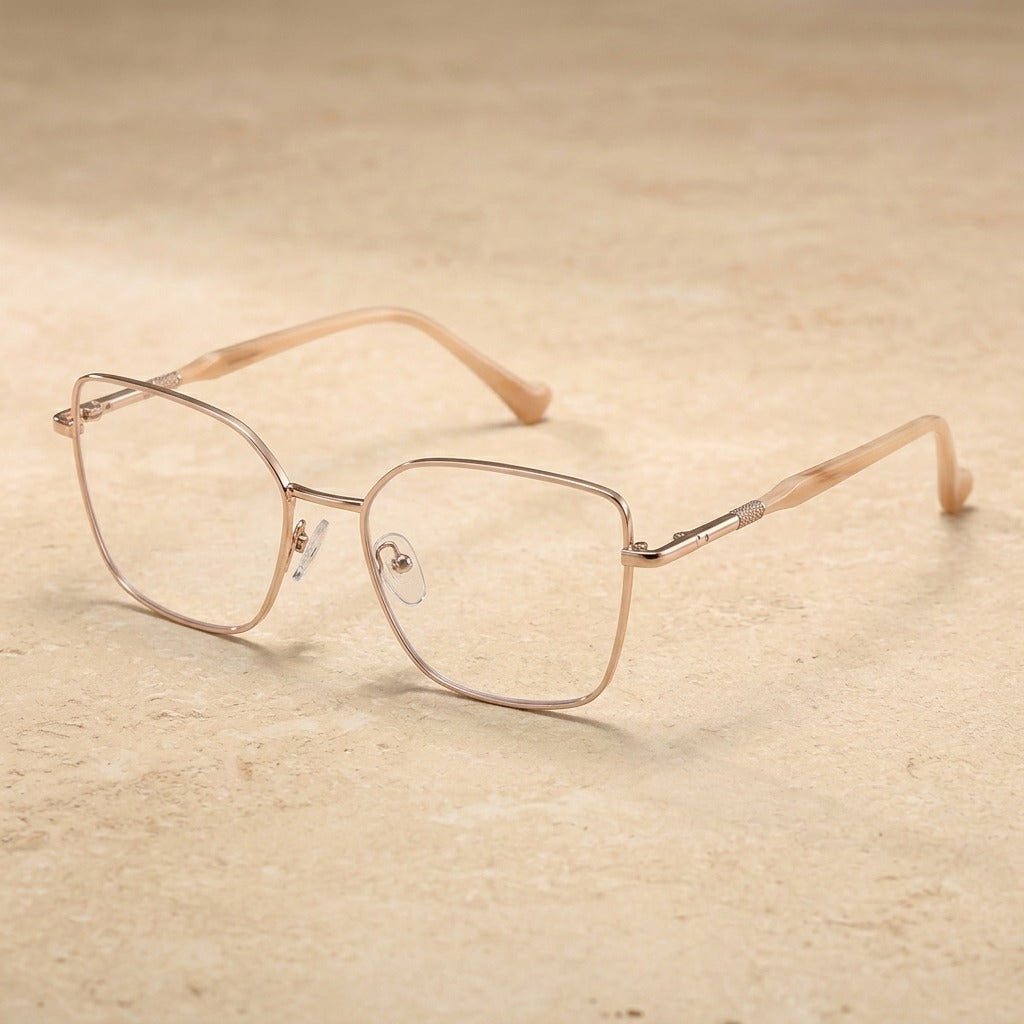 Kansept Women's Full Rim Square Cat Eye Alloy Reading Glasses 24108 — view 1 | Kansept at FuzWeb