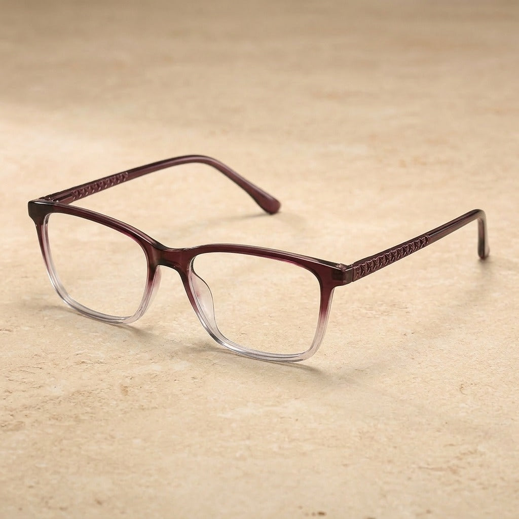 Kansept Unisex Full Rim Square Tr 90 Alloy Reading Glasses 25002 25002C3