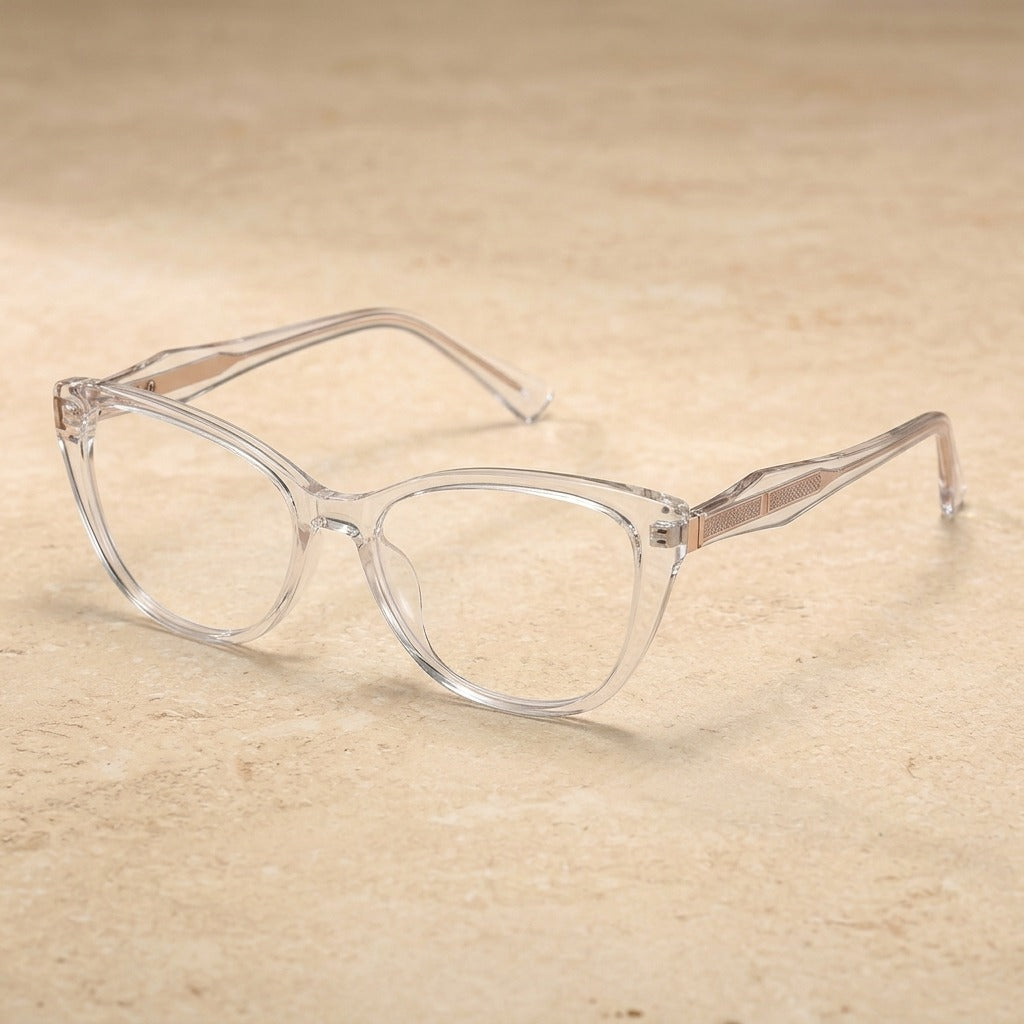 Kansept Women's Full Rim Oval Cat Eye Tr 90 Alloy Reading Glasses 527011 27011C3 ROSE GOLD
