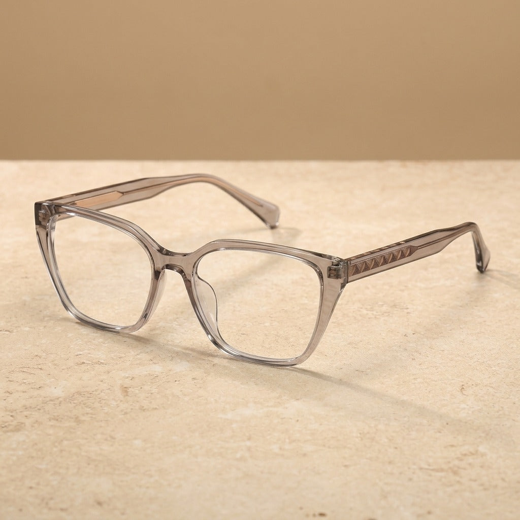 Kansept Women's Full Rim Square Tr 90 Alloy Reading Glasses 727017 27017C5 TEA